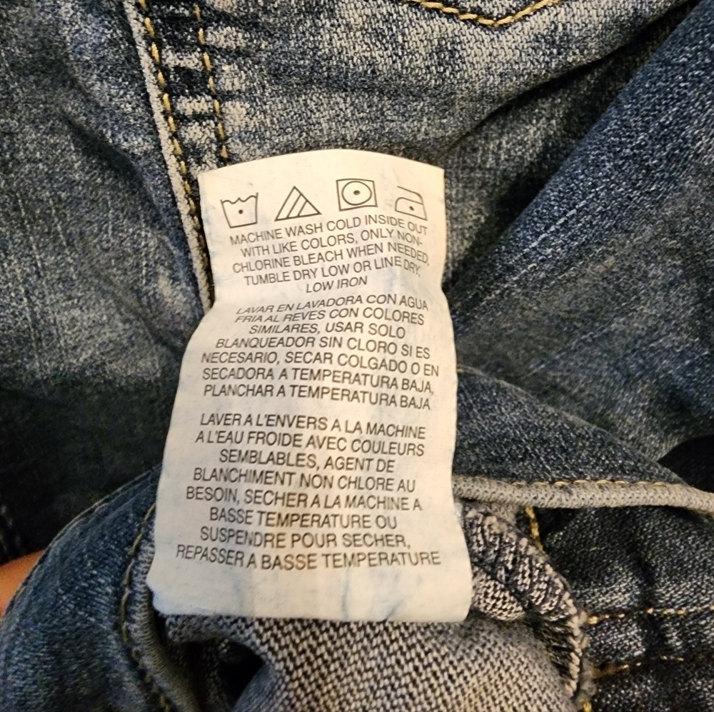 Wrangler Authentics Womens Denim Jean Jacket Blue Size X-Large Button Up Stretch - Picture 9 of 9